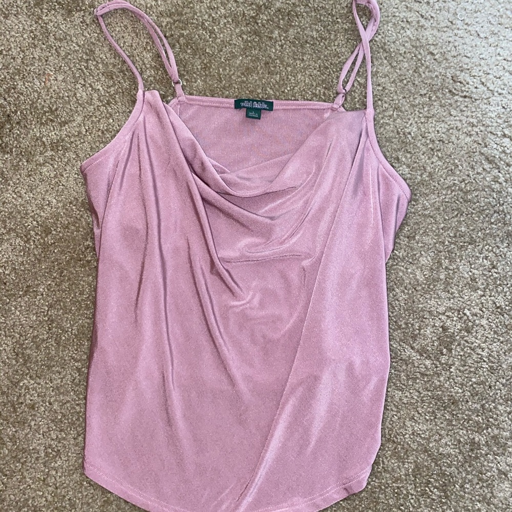 Wild fable Pink cowl neck tank top